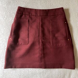 H&M burgundy A-line skirt - Size 6